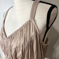 Old Navy Tank Top XL Satin Babydoll smocked V Neck Spaghetti Strap Shirt NWT