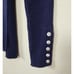 Scots Glen Women's S Vneck Henley Sweater Royal Blue 100% Cashmere Button Wrist