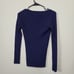 Scots Glen Women's S Vneck Henley Sweater Royal Blue 100% Cashmere Button Wrist