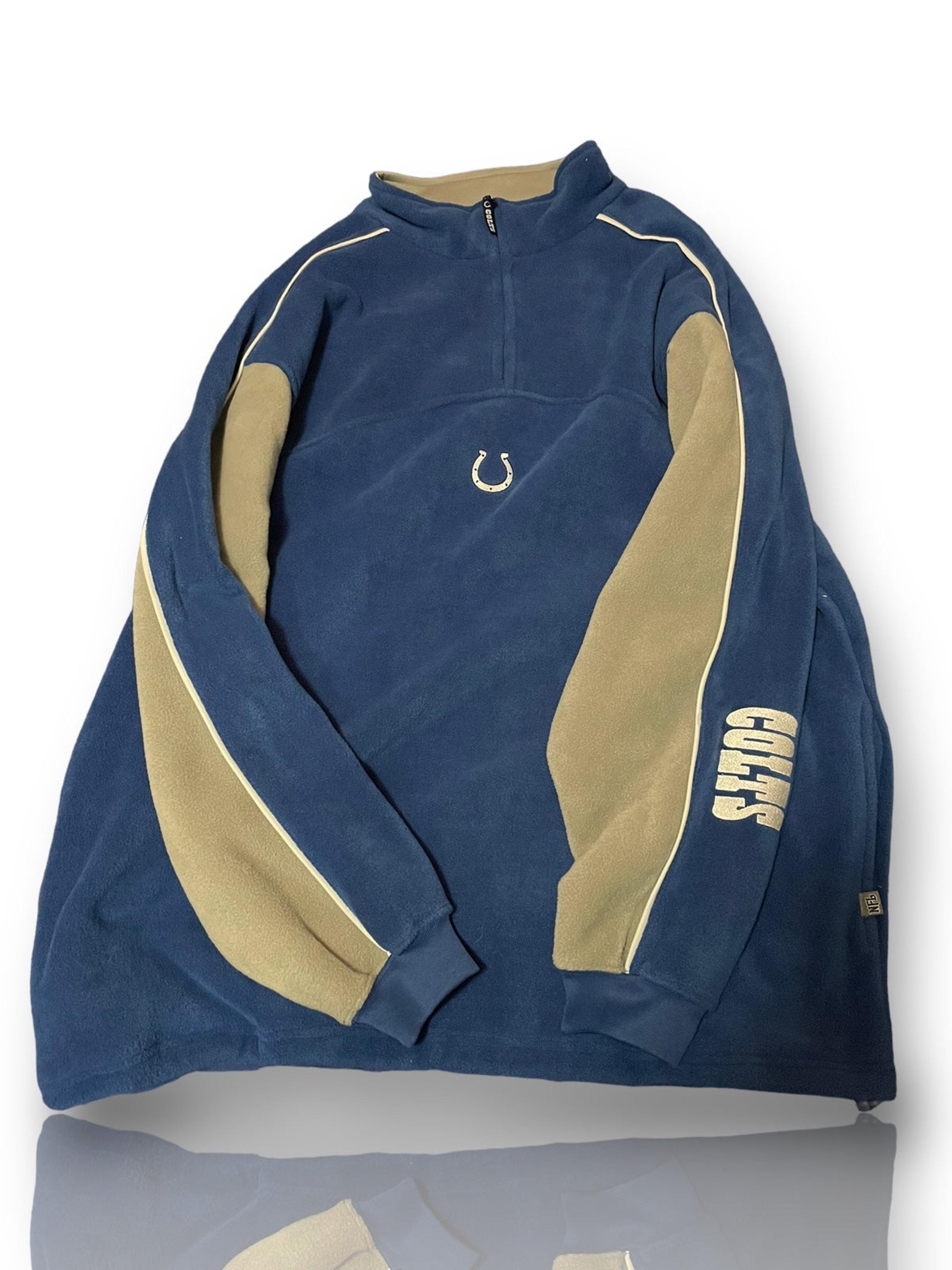 Indianapolis Colts Fleece Jacket Mens Size Blue Zip NFL Football Size XL