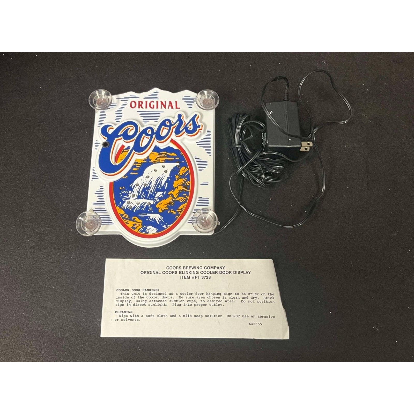 ORIGINAL COORS BLINKING COOLER DOOR DISPLAY #PT3798 NEW