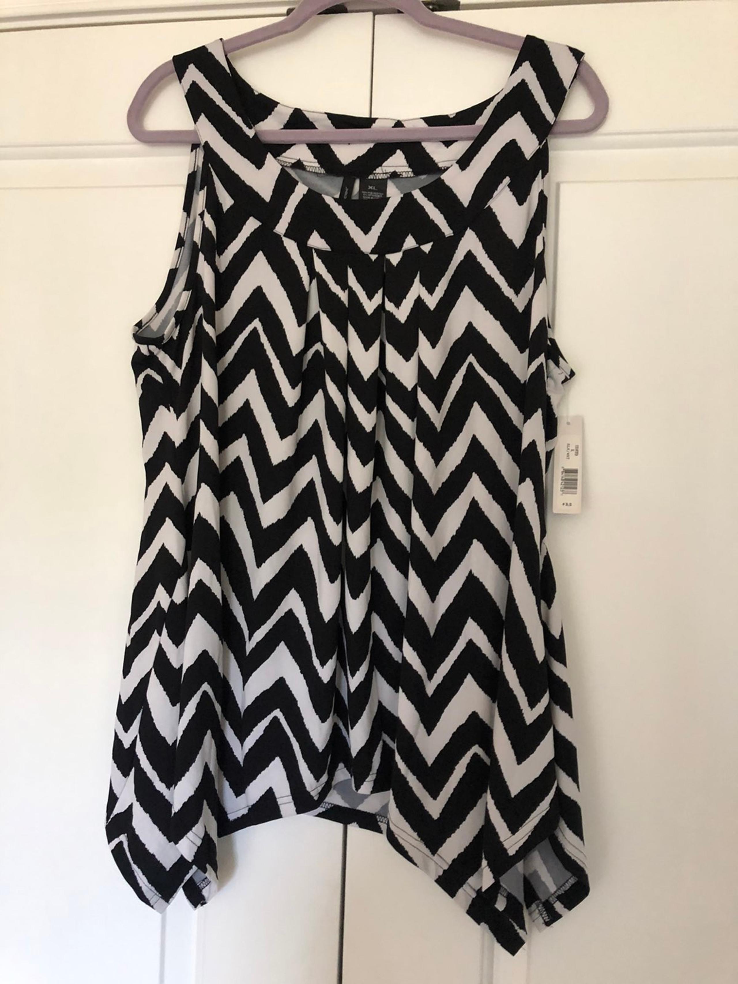 Black and White Striped Tank Top