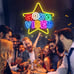 Good Vibes LED Neon Sign, Colorful Star Neon Sign for Wall Decoration 15.7x15.7