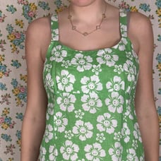 Holiday the label by Emma mulholland Maldives linen Hawaii lime dress medium