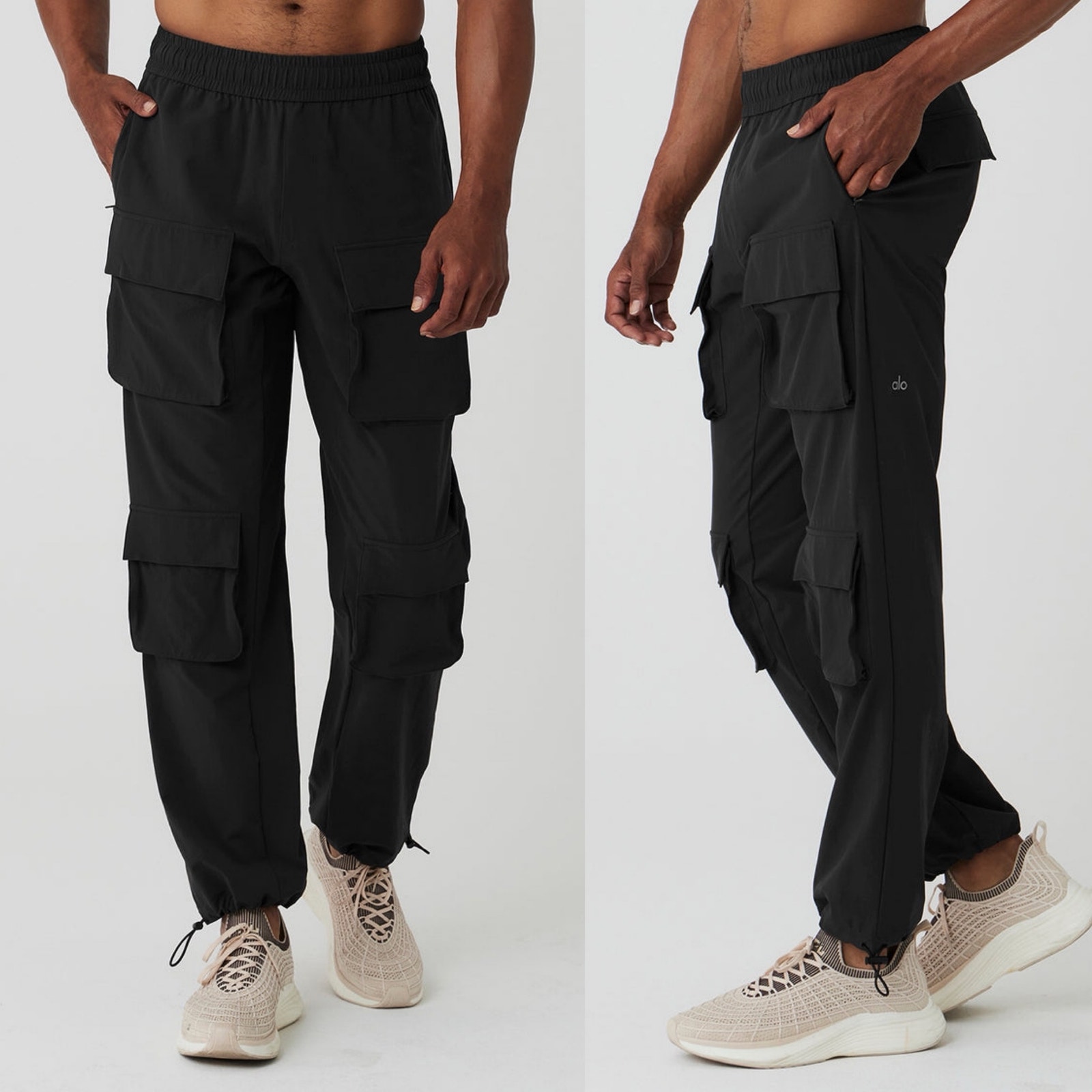 Alo yoga Men Cargo Venture Pants in Black sz 2XL