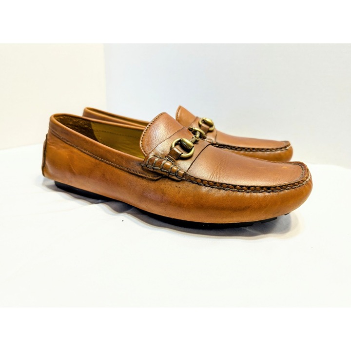 Cole Haan Men's Brown Leather Slip On Casual Flat & Loafer Shoes Size 8.5M