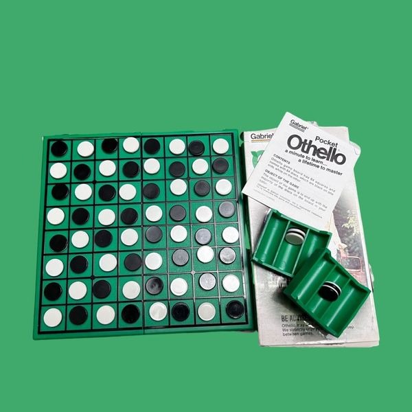 Vintage 1977 Gabriel Pocket Othello Strategy Travel Board Game COMPLETE