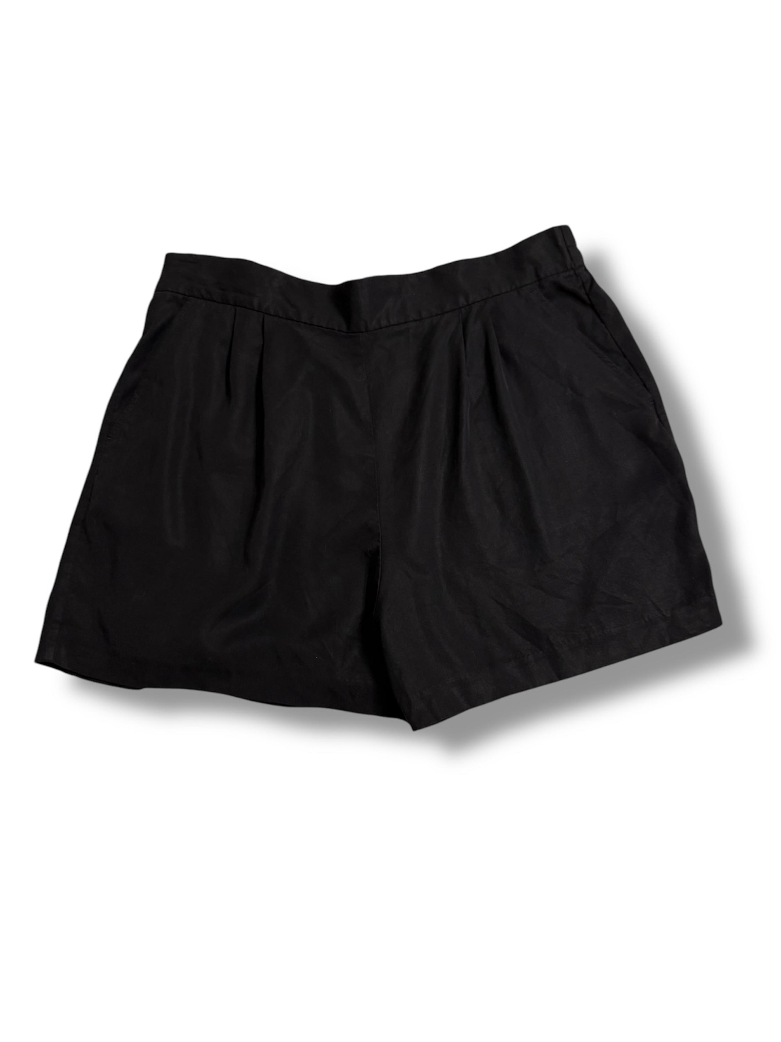 Banana Republic Black Shorts Pull On Size 16 Pockets Elastic Back