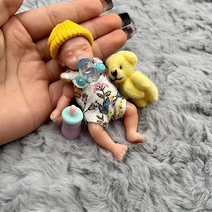 8cm/3.15in Reborn Doll, Simulative Doll, Handmade Doll, Mini Reborn Doll - 582