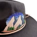 Nighttime Natural Hand Embroidered Mountain View Satin-lined Felt Fedora