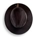 Nighttime Natural Hand Embroidered Mountain View Satin-lined Felt Fedora