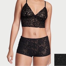 Victoria's Secret Lacie Cropped Cami Boyshort Lingerie Set