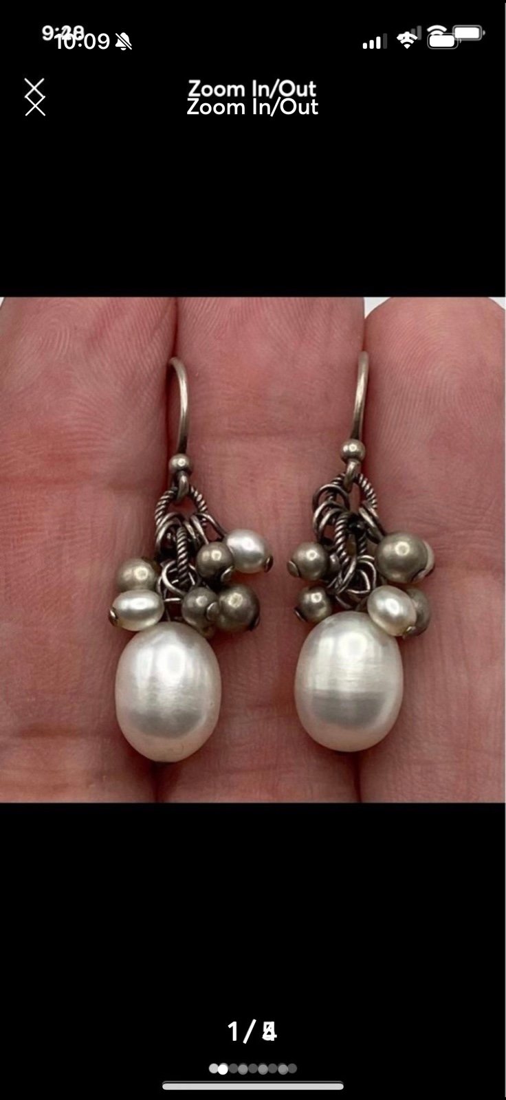 Silpada Sterling Silver and Pearl Cha Cha Earrings