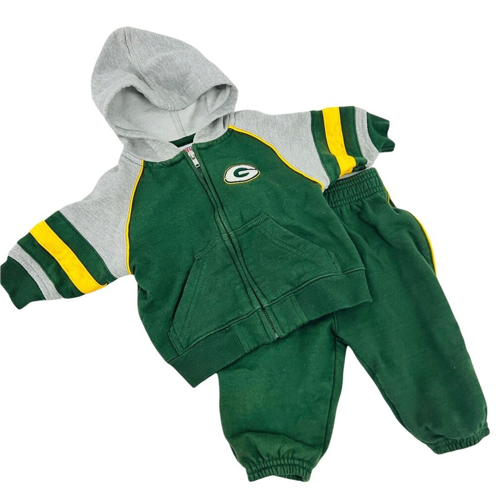 NFL Green Bay Packers Green Grey Sweatsuit Size 0-3 Months