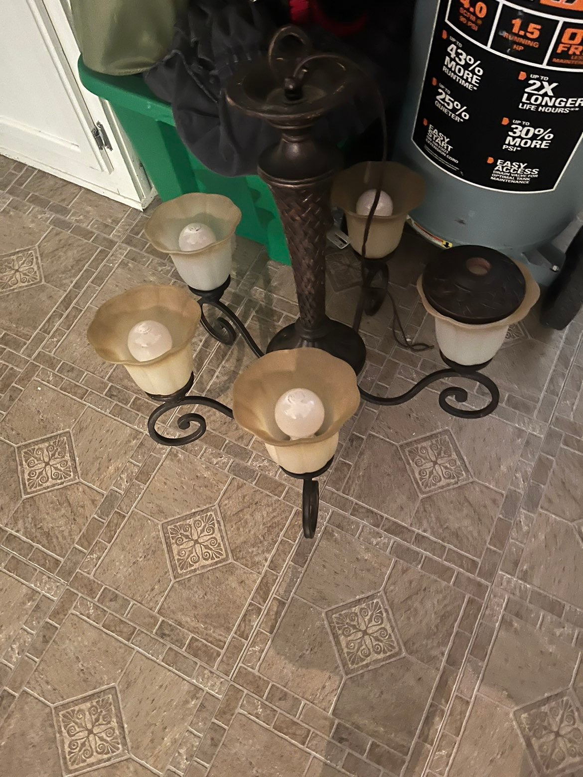 2 Chandeliers and 3 mirrors