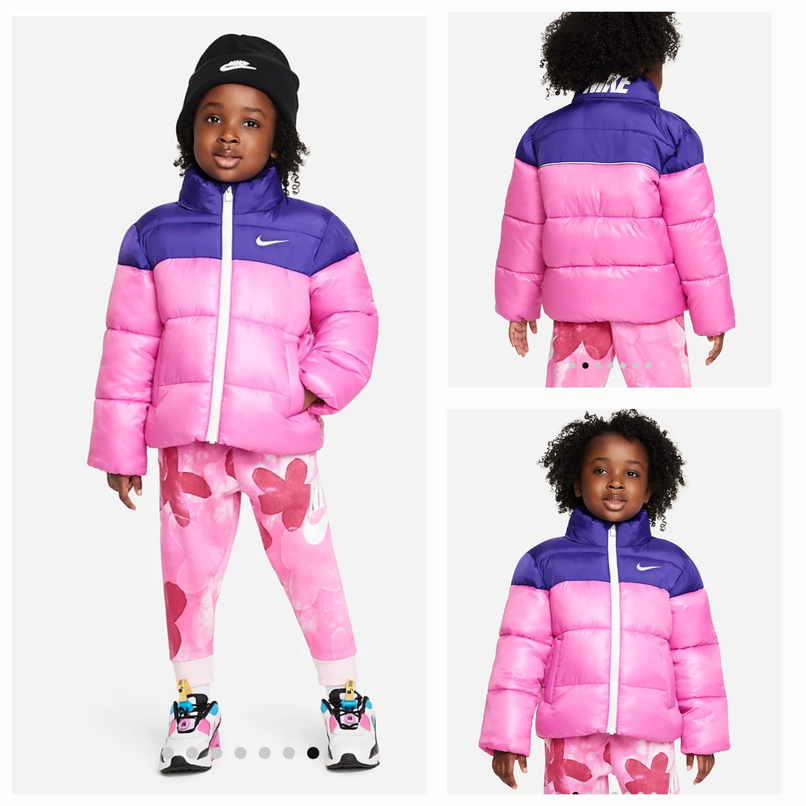 Nike Kids Colorblock Puffer Jacket - Little Girls size 6X
