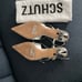 SCHUTZ silver kitten heels 7.5 like new