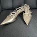 SCHUTZ silver kitten heels 7.5 like new