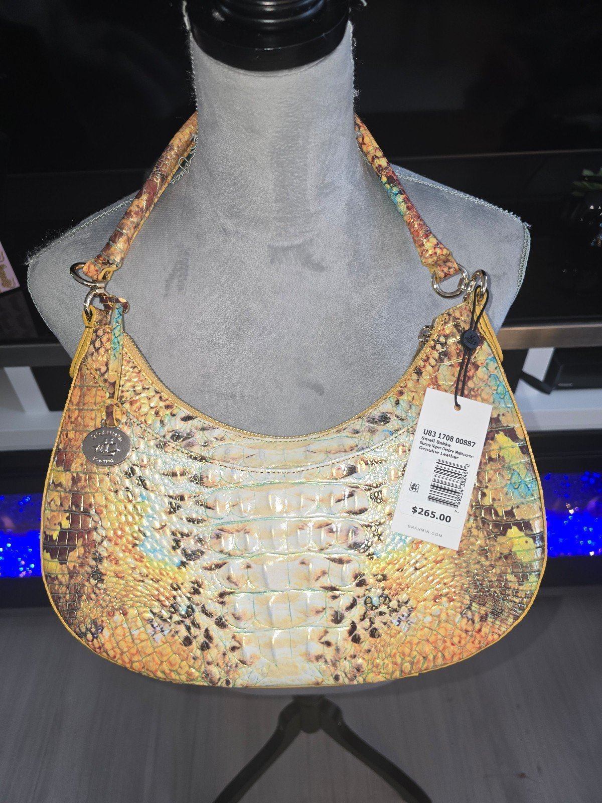 265 Brahmin Small Bekka Sunny Viper Ombre Melbourne Genuine Leather
