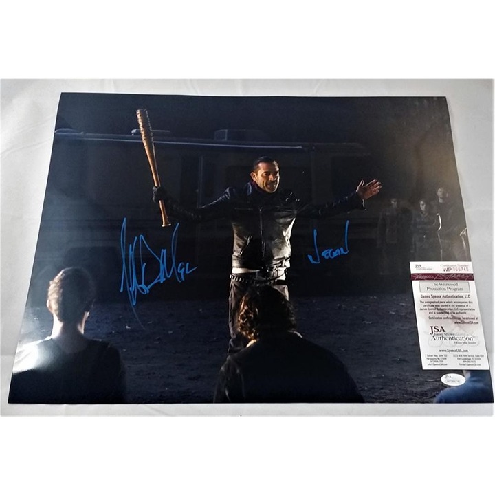 JEFFREY DEAN MORGAN NEGAN SIGNED 16X20 METALLIC PHOTO THE WALKING DE ID: 6528