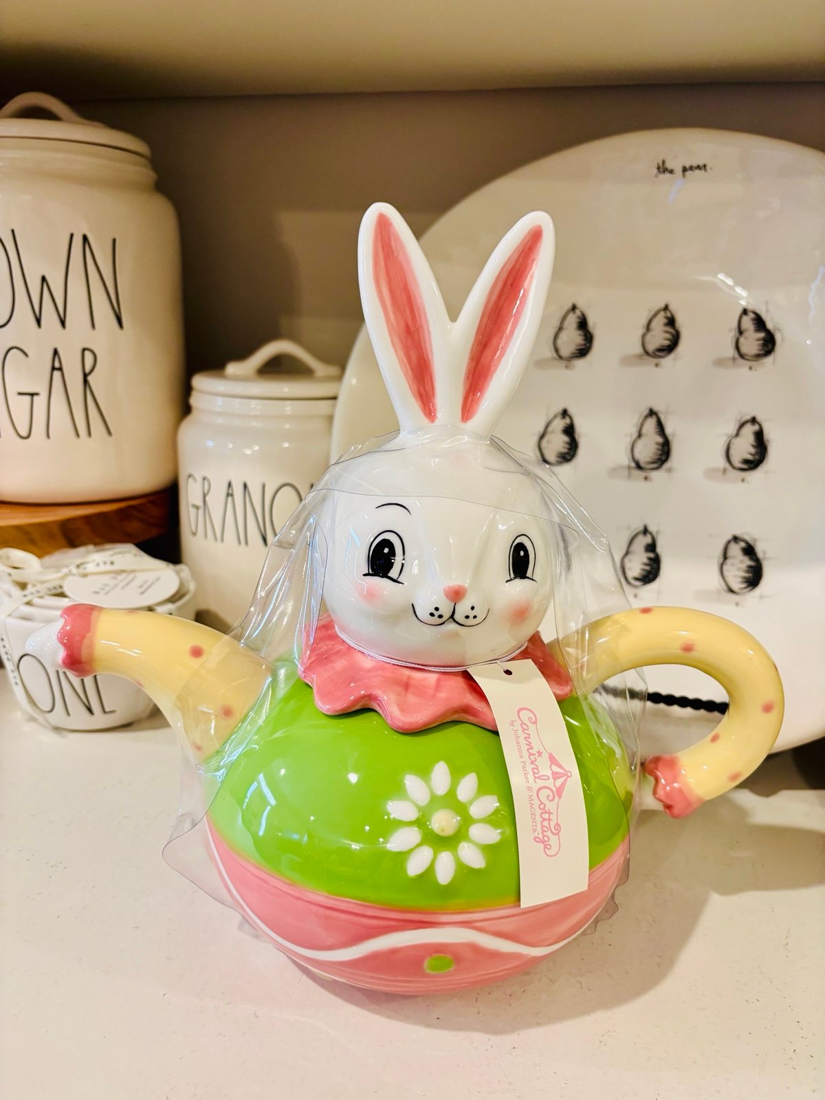 Johanna Parker Carnival Cottage Easter Bunny Teapot