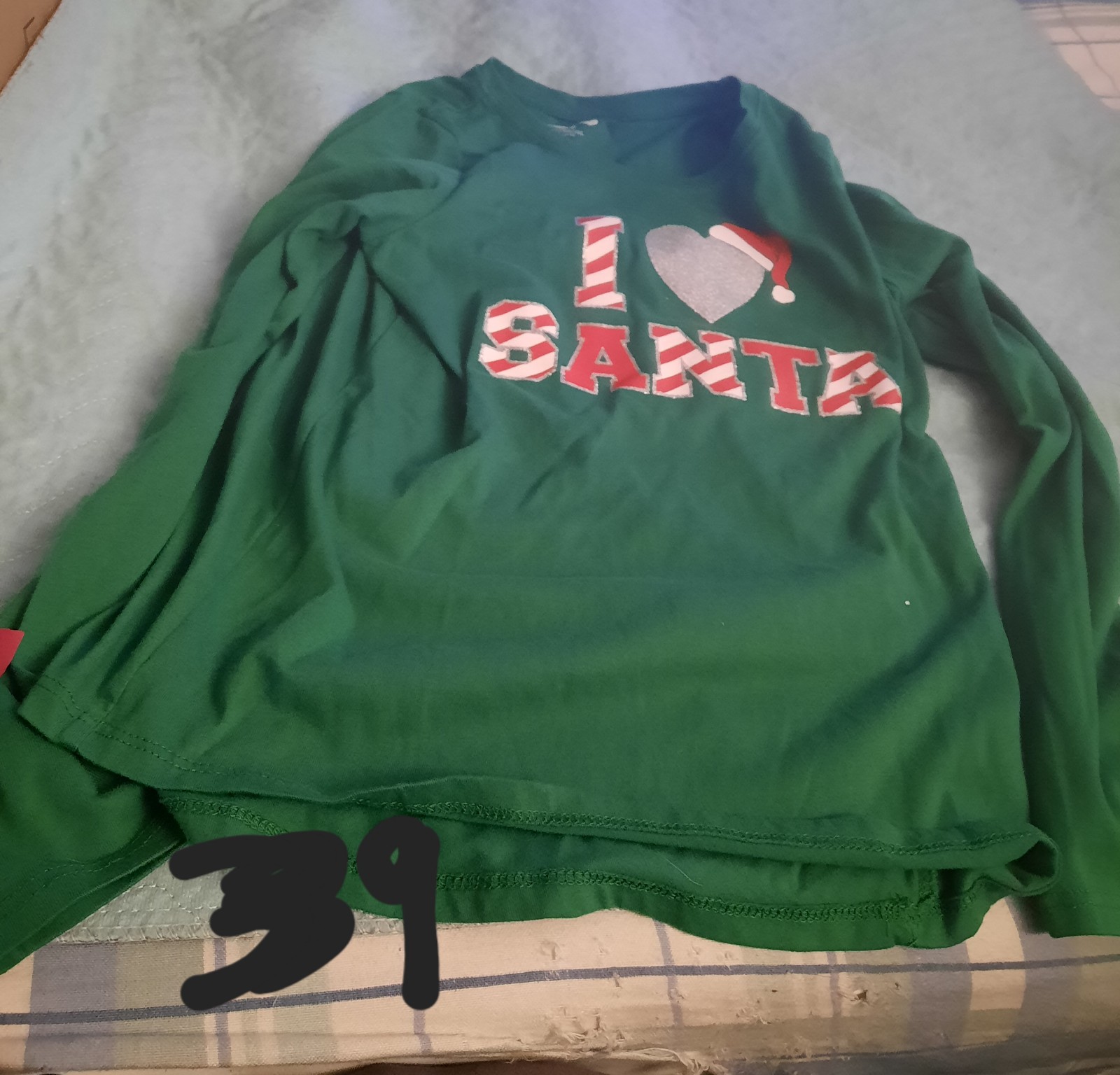 authentic quality NWOT 10/12 Size Shirt Christmas Santa Girls Kids authentic quality NWOT 10/12 Size Shirt Christmas Santa Girls Kids