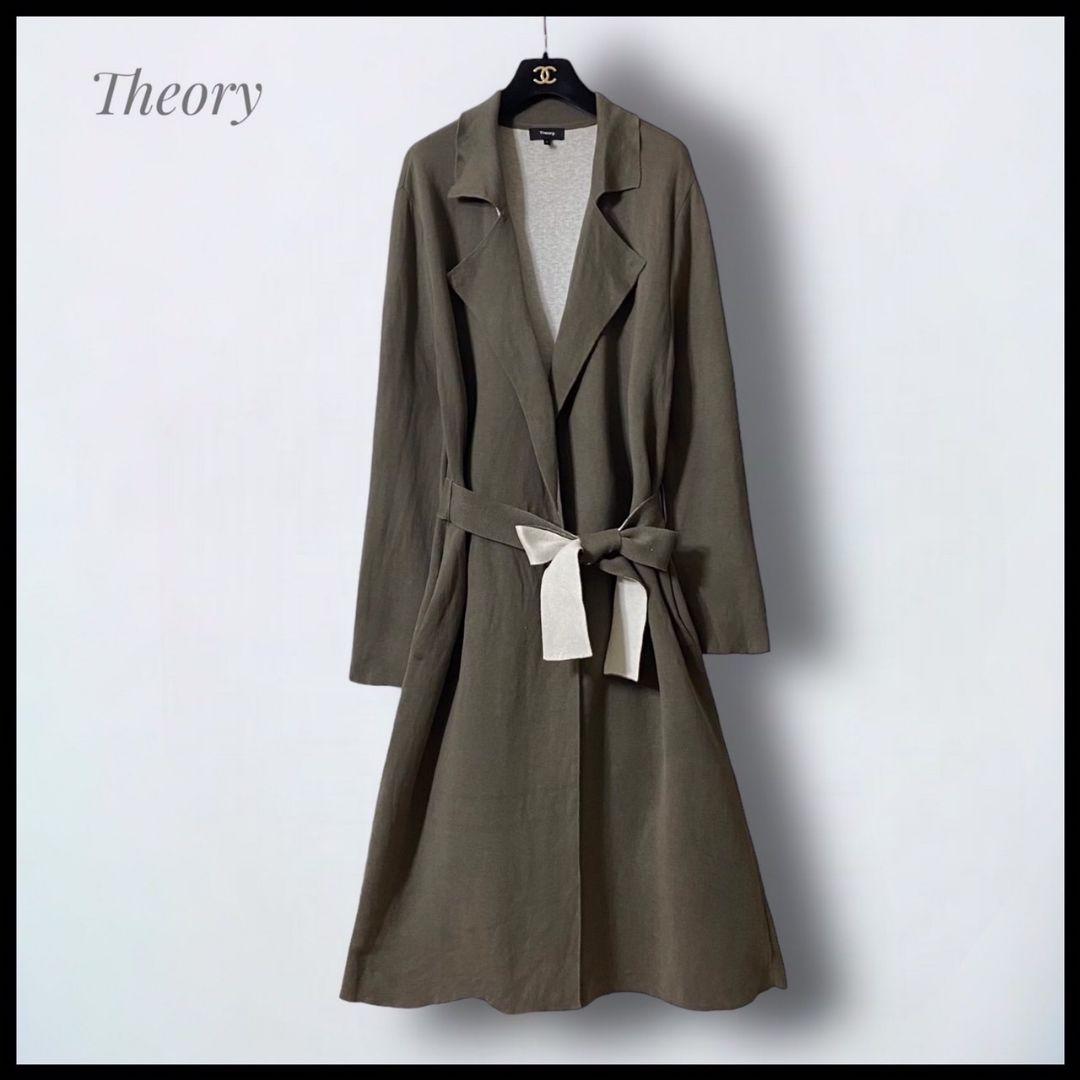 ## [Theory] Cashmere Blend Double-Faced Long Gown Coat