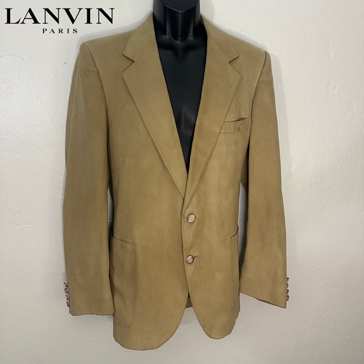 Lanvin Custom Suede Jacket ~42R Made in USA Gently worn 2 button Center vent