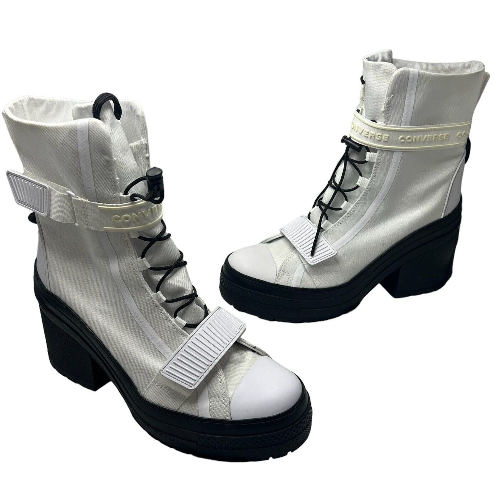 Converse Boots Women's 10 White GR82 All Star Chuck Taylor Platform Heel Shoe