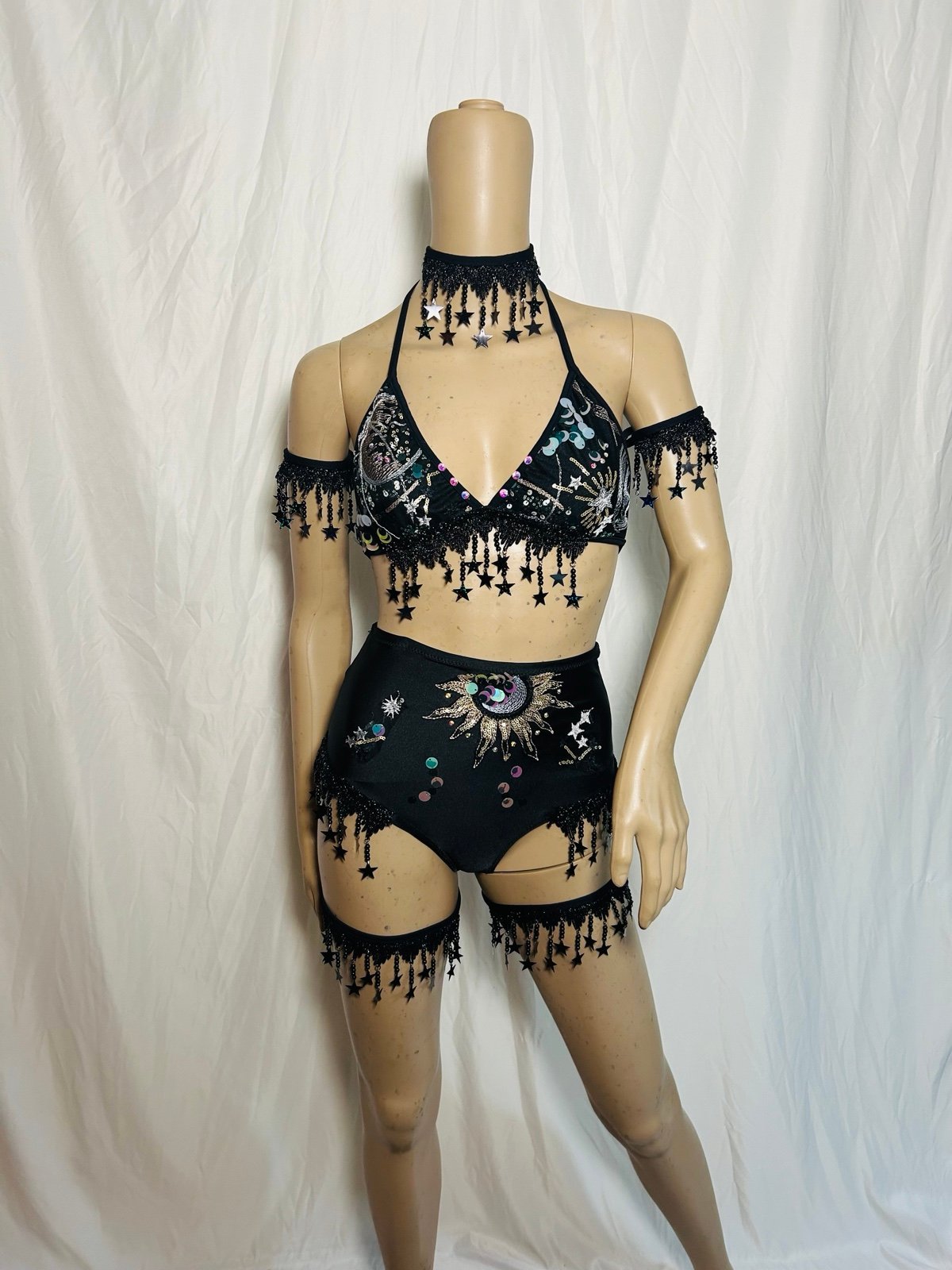 Celestial stars and moons Rave Festival Outfit