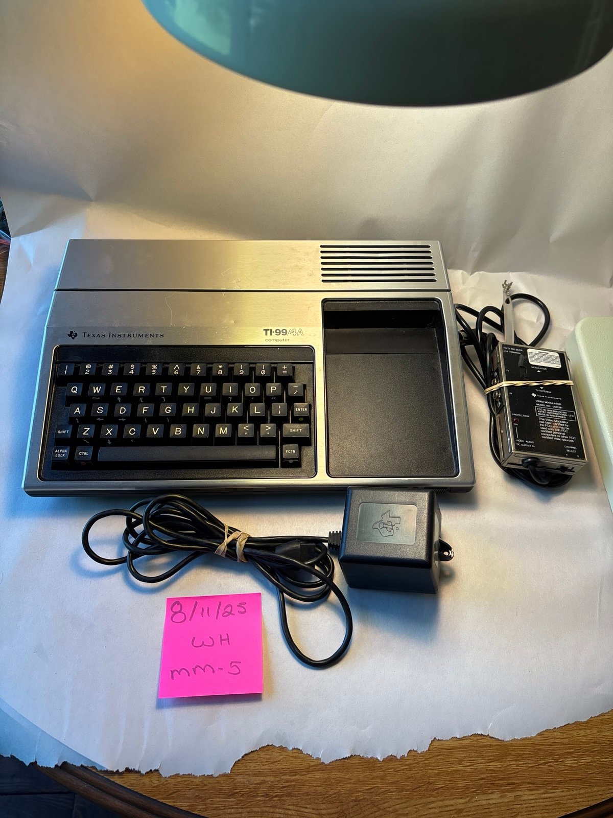 Texas Instruments TI-99/4A Computer with TV receiver and power cord