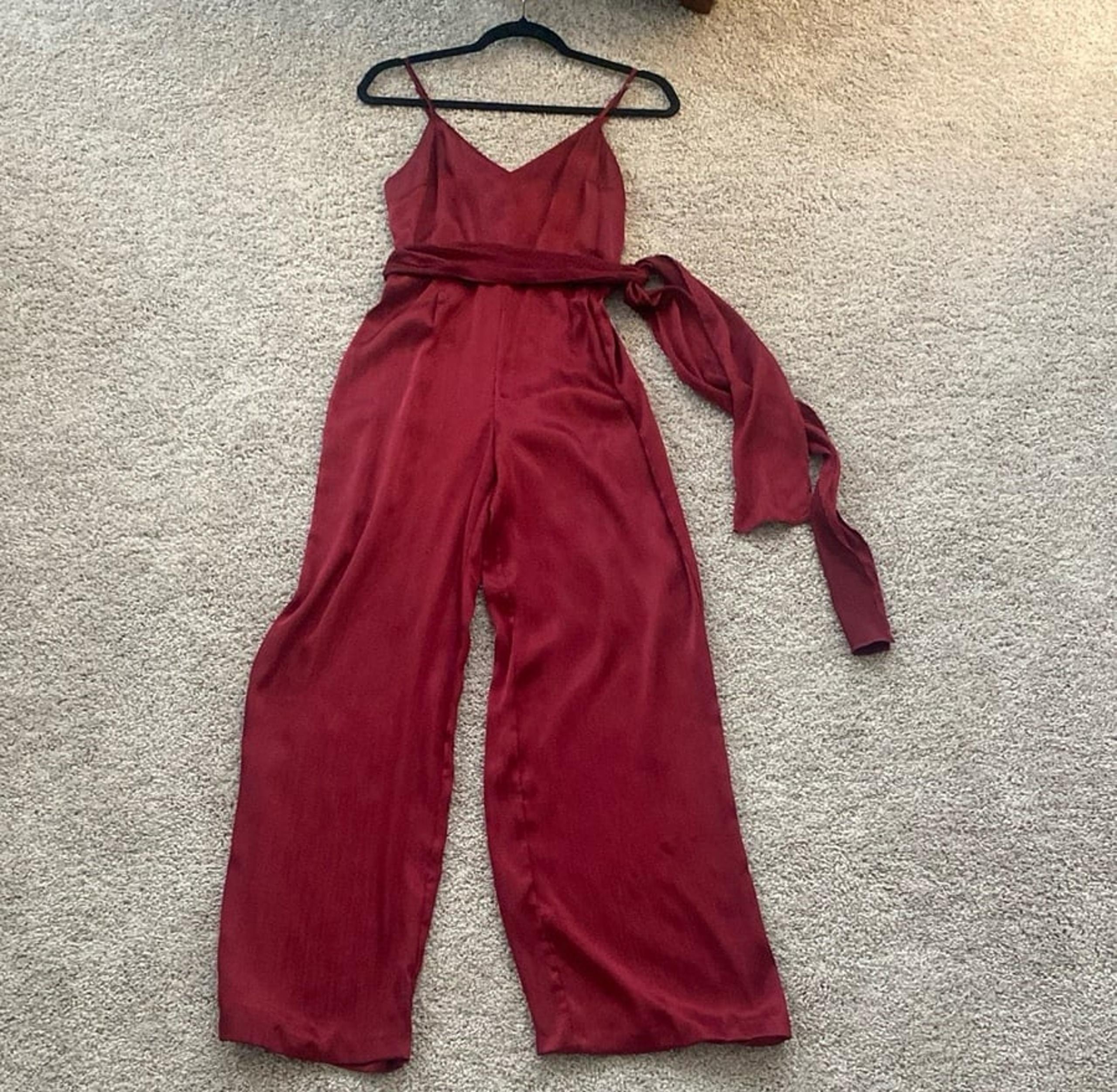 Elegant Burgundy Jumpsuit