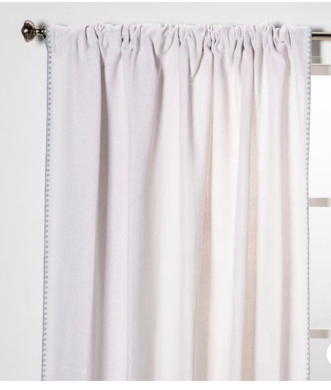 Stitched Edge Light Filtering Curtain Panel set of 2