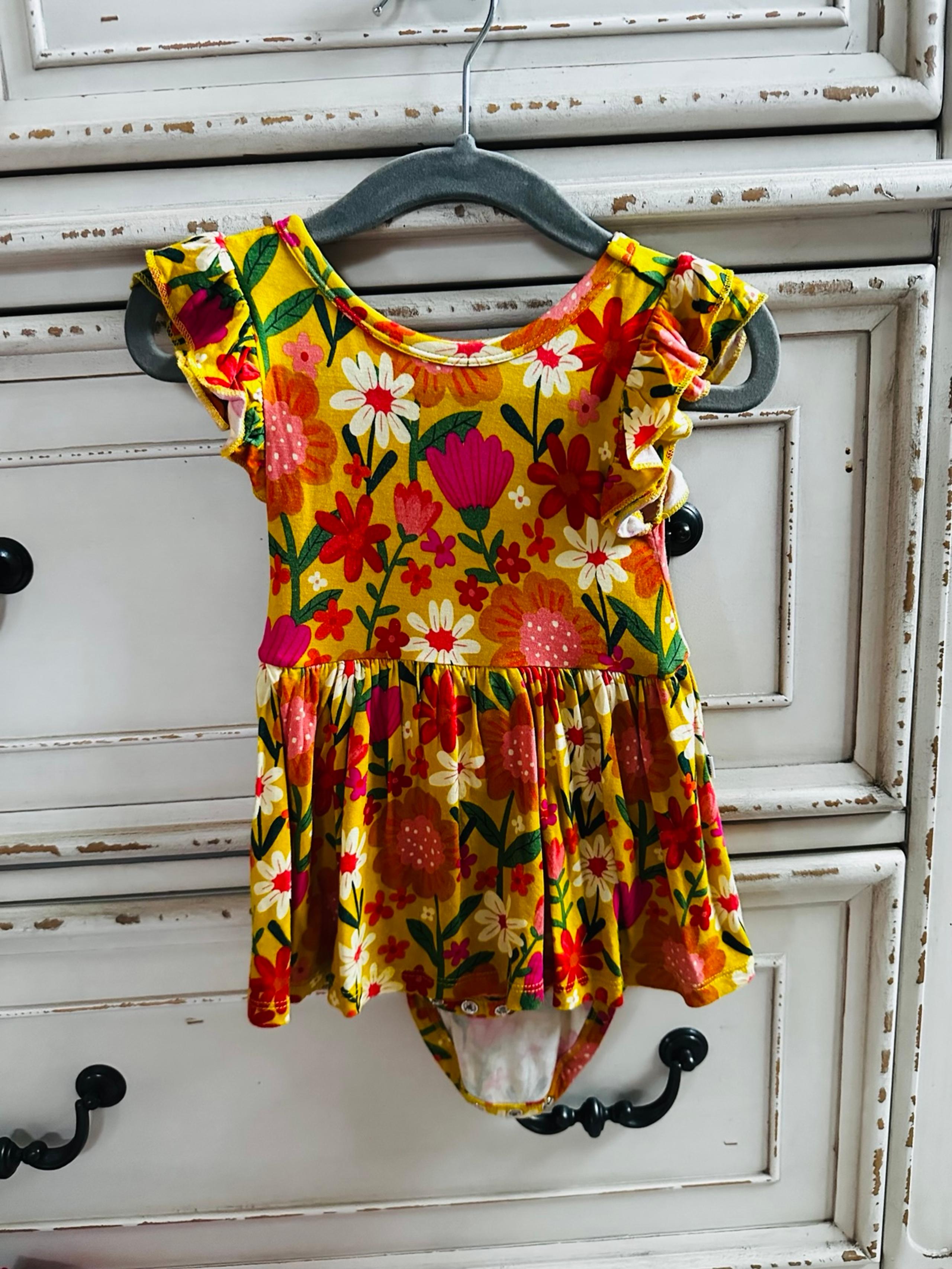 Little Sleepies Sunny Garden Bamboo Twirl Dress