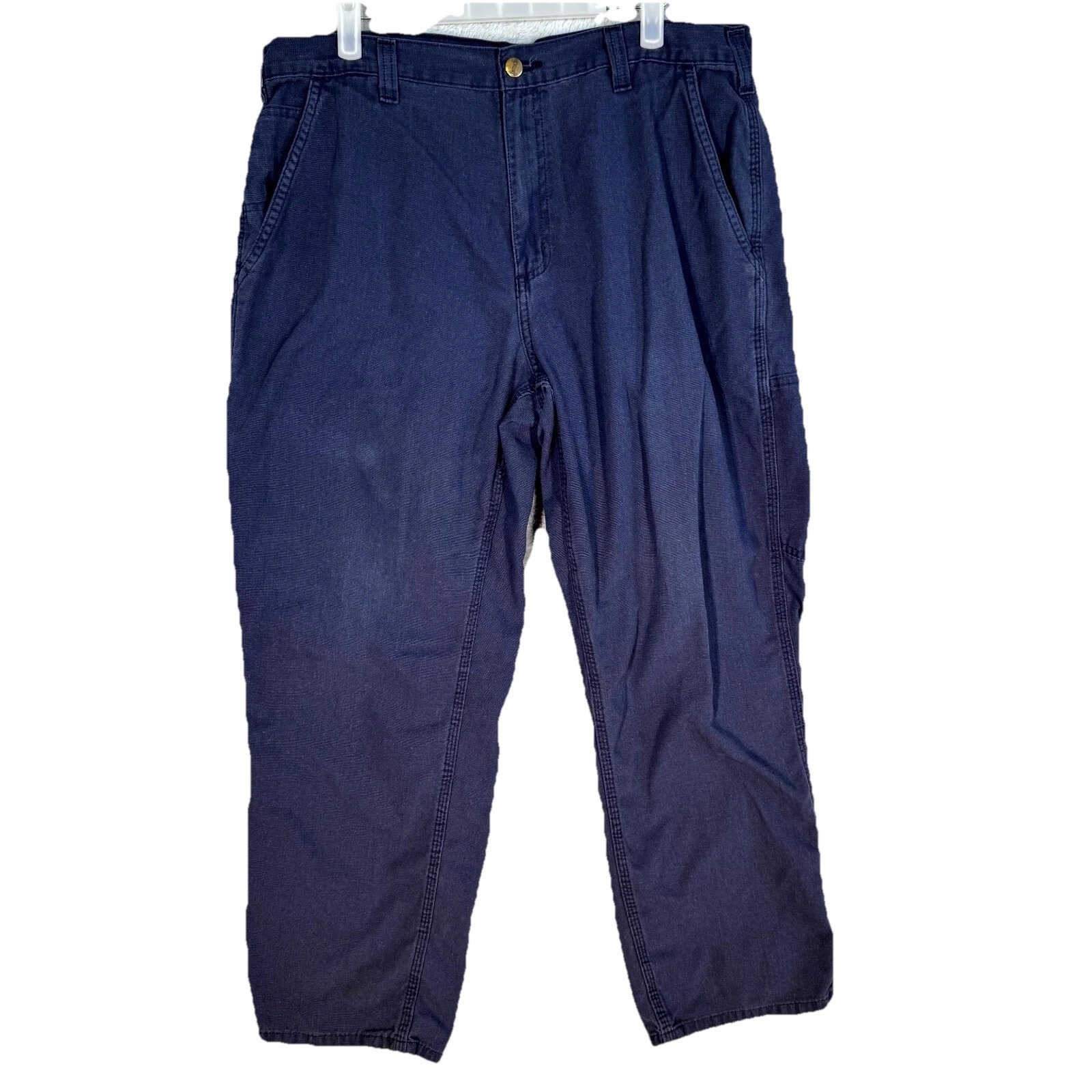 Carhartt Men's Carpenter 383-20 Pants 36 X 29 Navy Soft Canvas Dungaree Fit