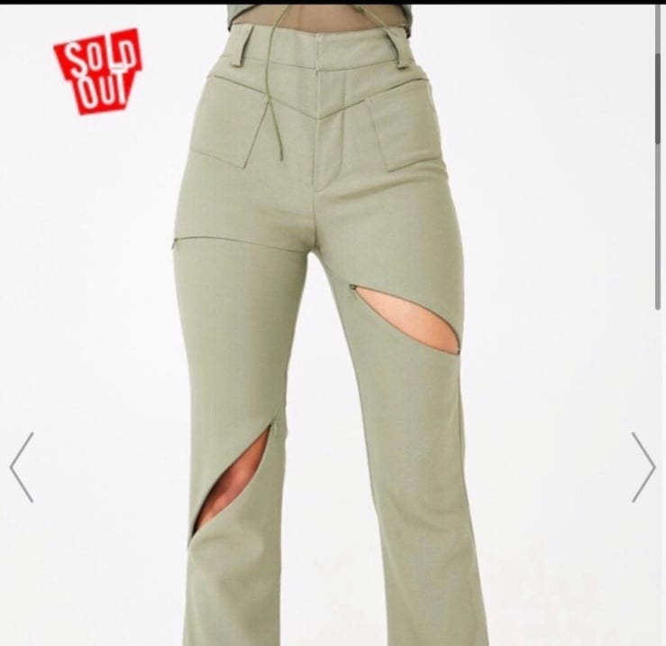 I am GIA Valencia high waisted cargo zipper pants skim revolve urban outfitters