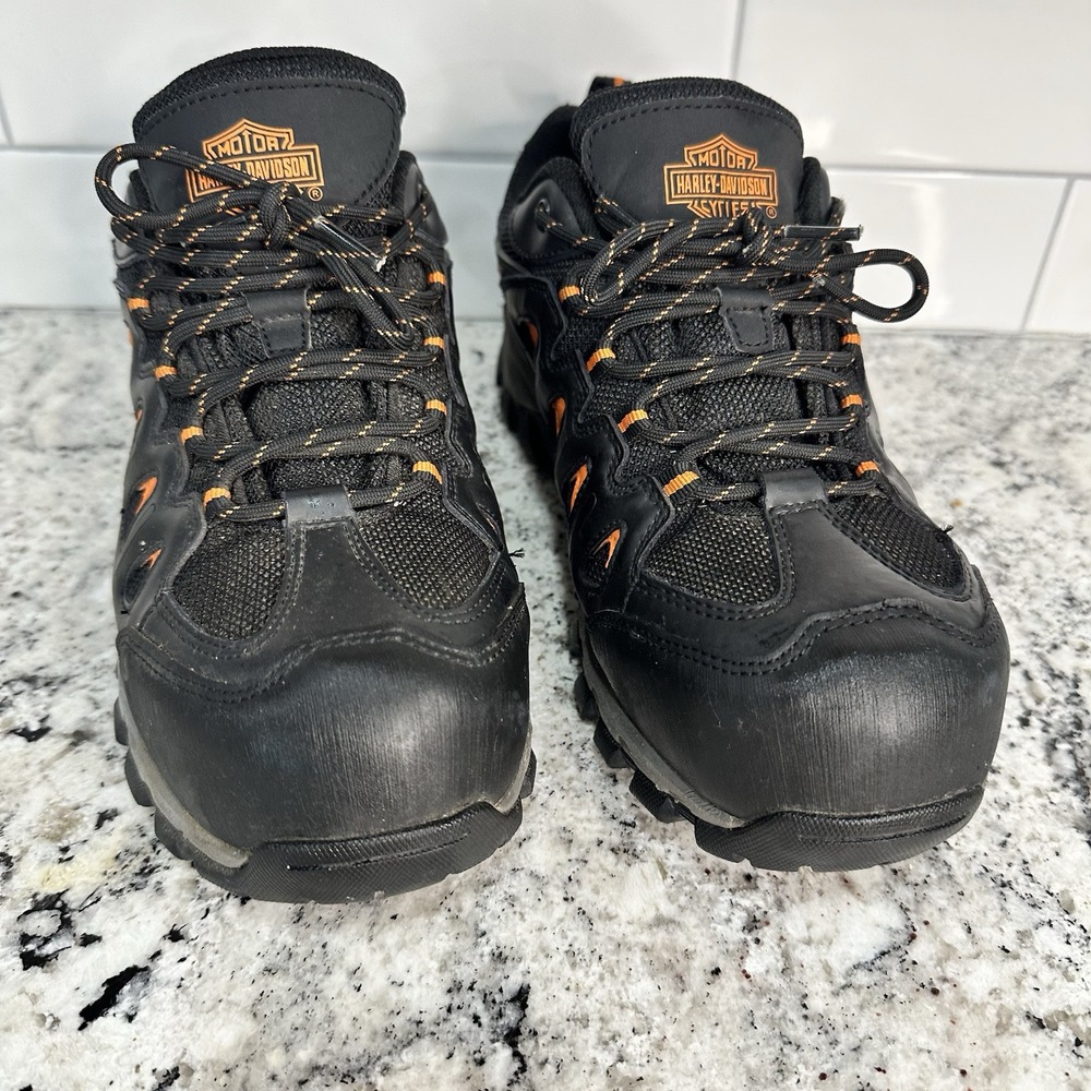Harley Davidson Men's D93328 Woodridge Waterproof Black Hiking Boots Sz 10M