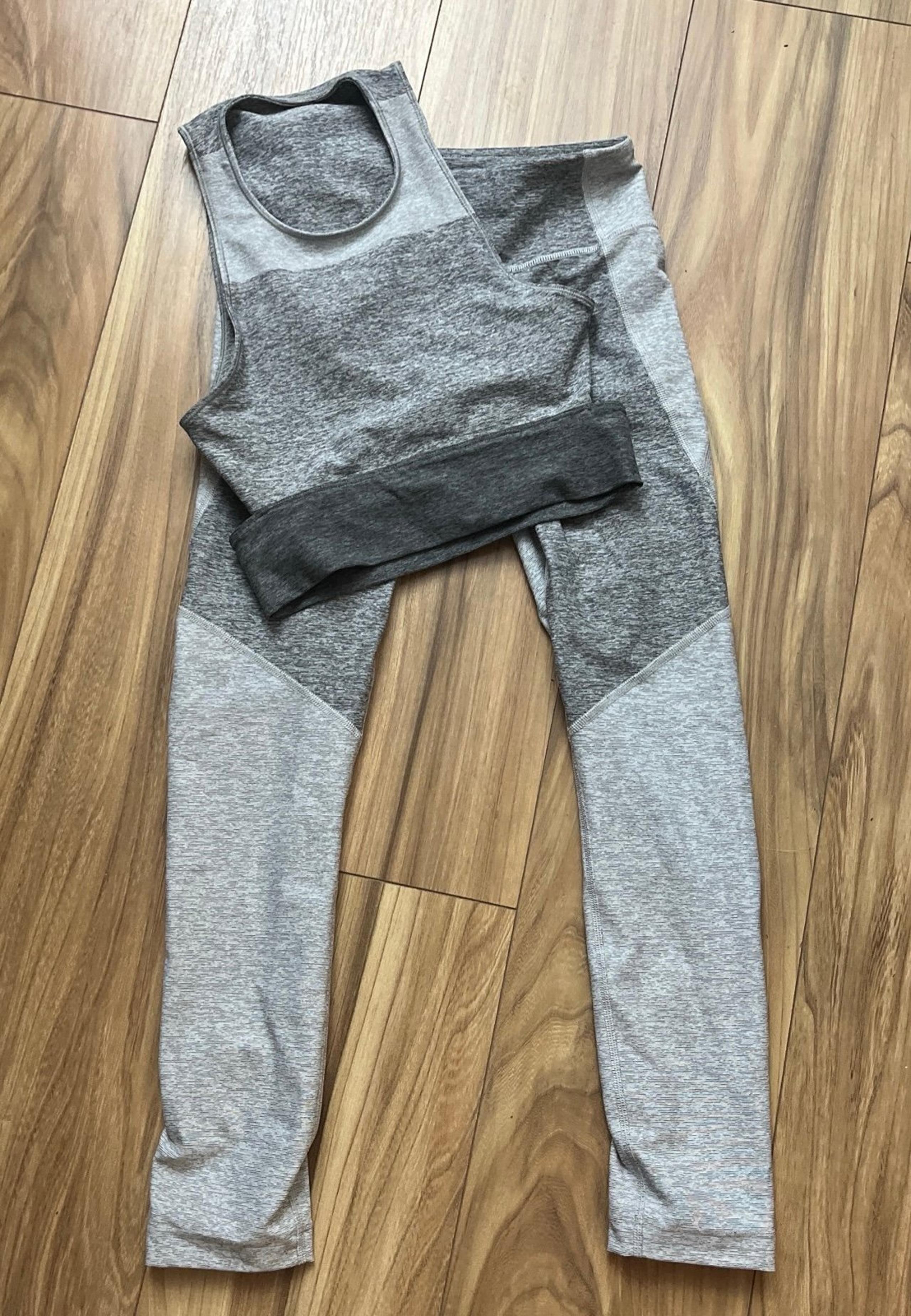 Outdoor Voices Sports Bra Legging Set Womens XS Gray Colorblock
