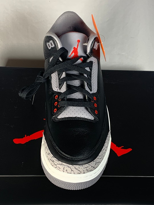 Air Jordan 3 Mens Retro Size 10.5 Black/Fire Red-Cement Grey DN3707 010