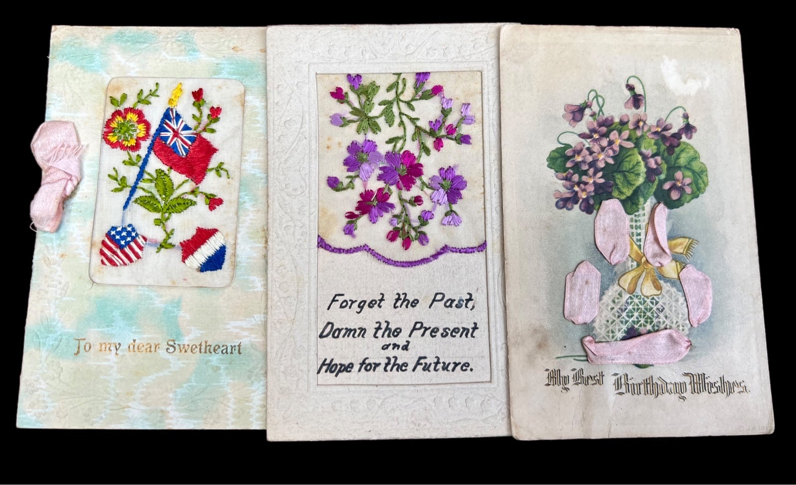 on sale Vintage hand embroidered post cards Vintage & collectibles on sale Vintage hand embroidered post cards Vintage & collectibles