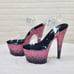 Size 11 Adore 708SS Pink Hologram Ombre Platform Shoes Sandals 7 High Heel Shoe