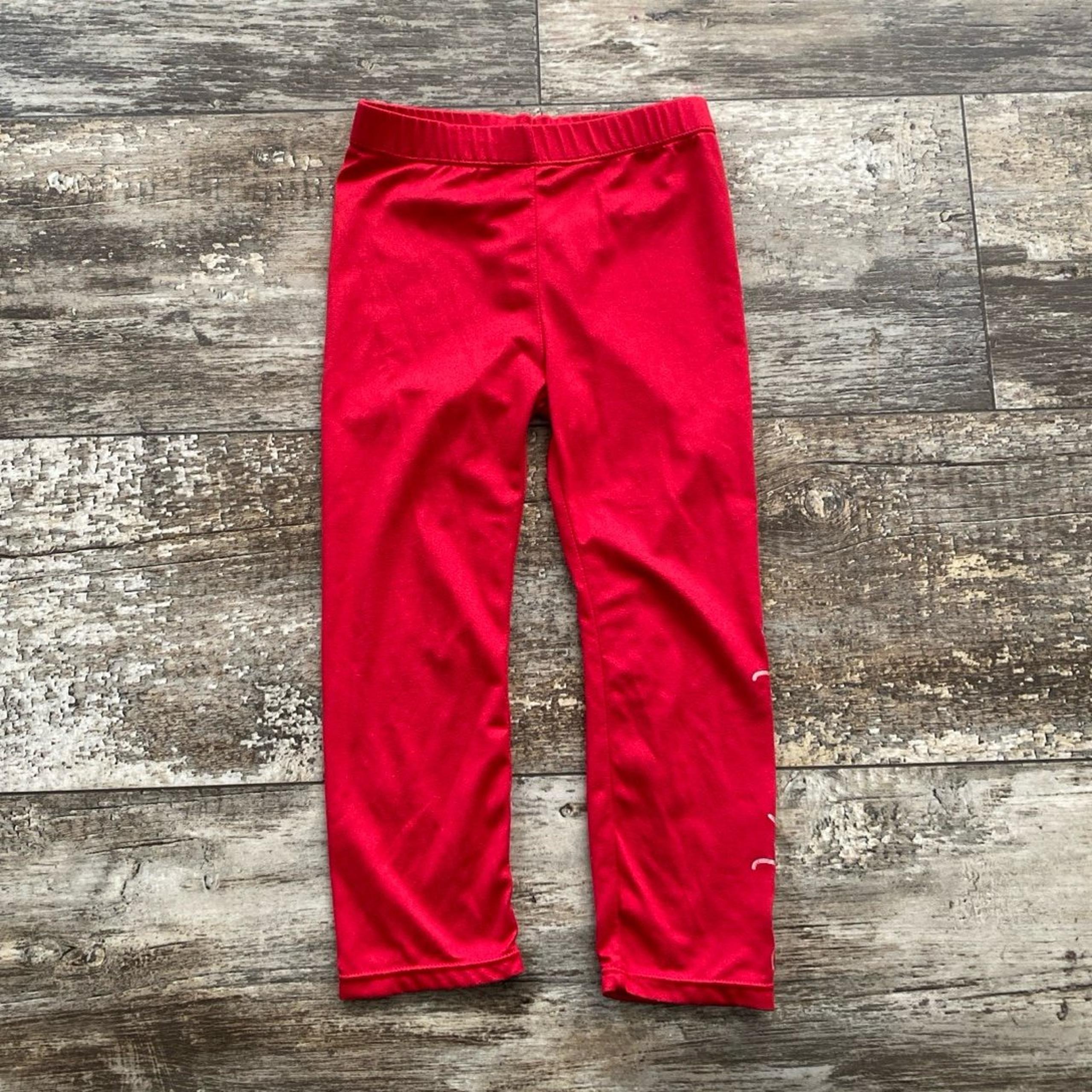 Red Disney Minnie Mouse Leggings Size 3T