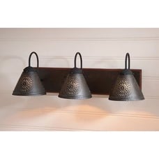 Crestwood 3-Light Vanity Light in Expresso with Salem Brick