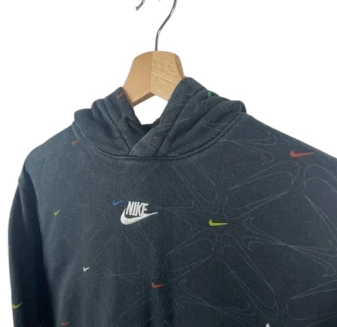 Nike Logo multicolored swoosh hoodie sweatshirt. Loungewear. (Rare)
