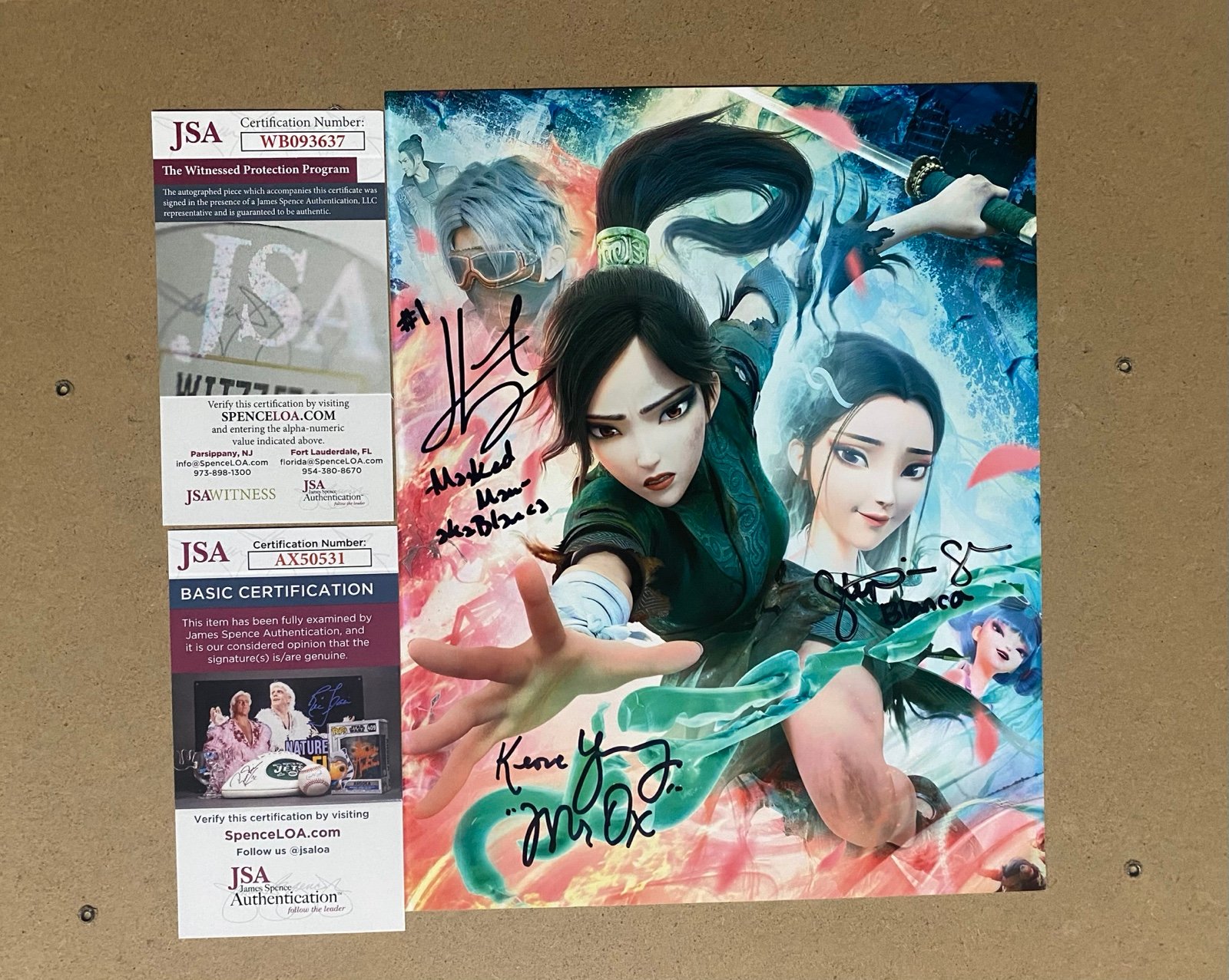 Netflix Green Snake film 8x10 print signed by Stephanie Sheh +2 more