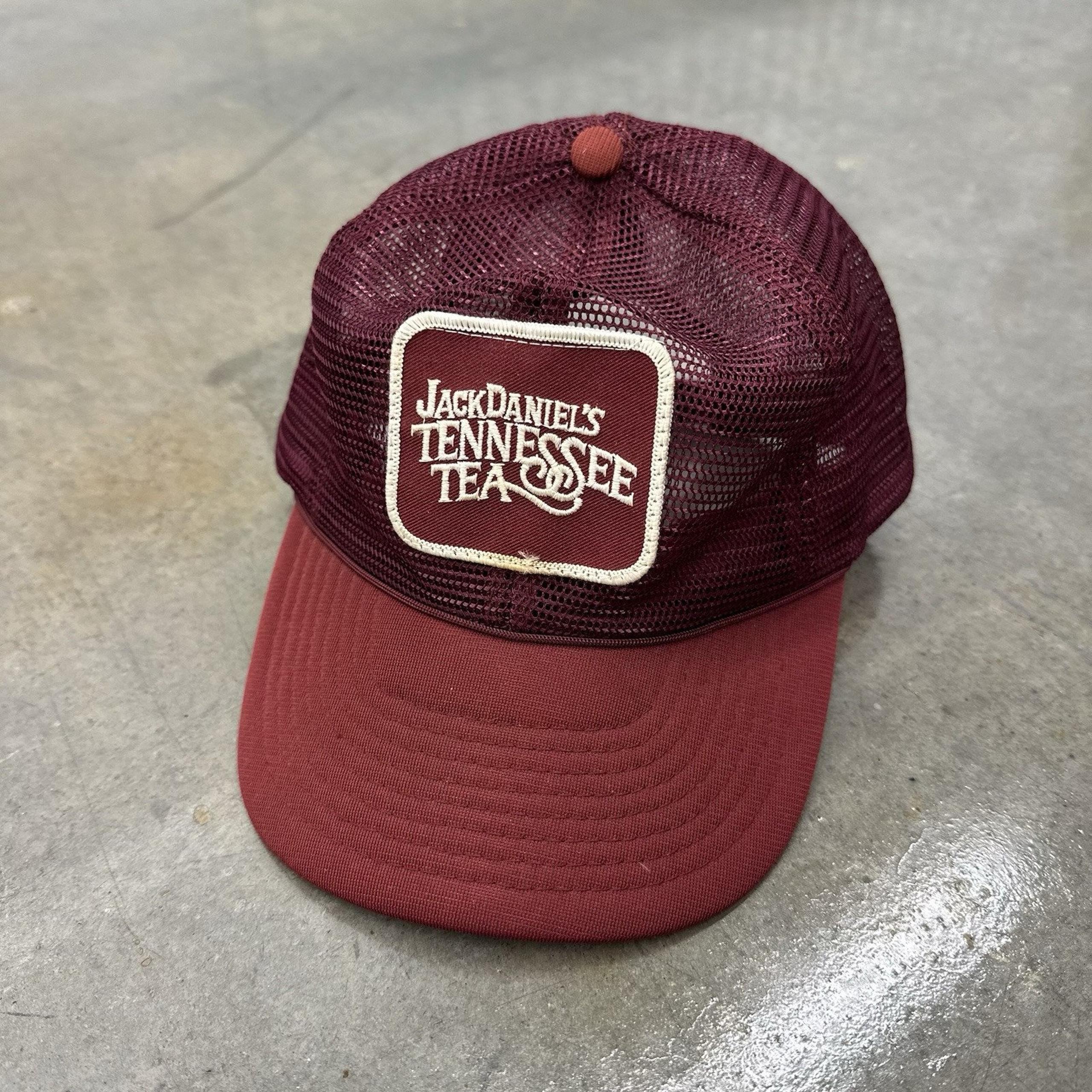 Vintage Jack Daniel’s Tennessee Tea Patch Mesh Trucker Hat 70s 80s