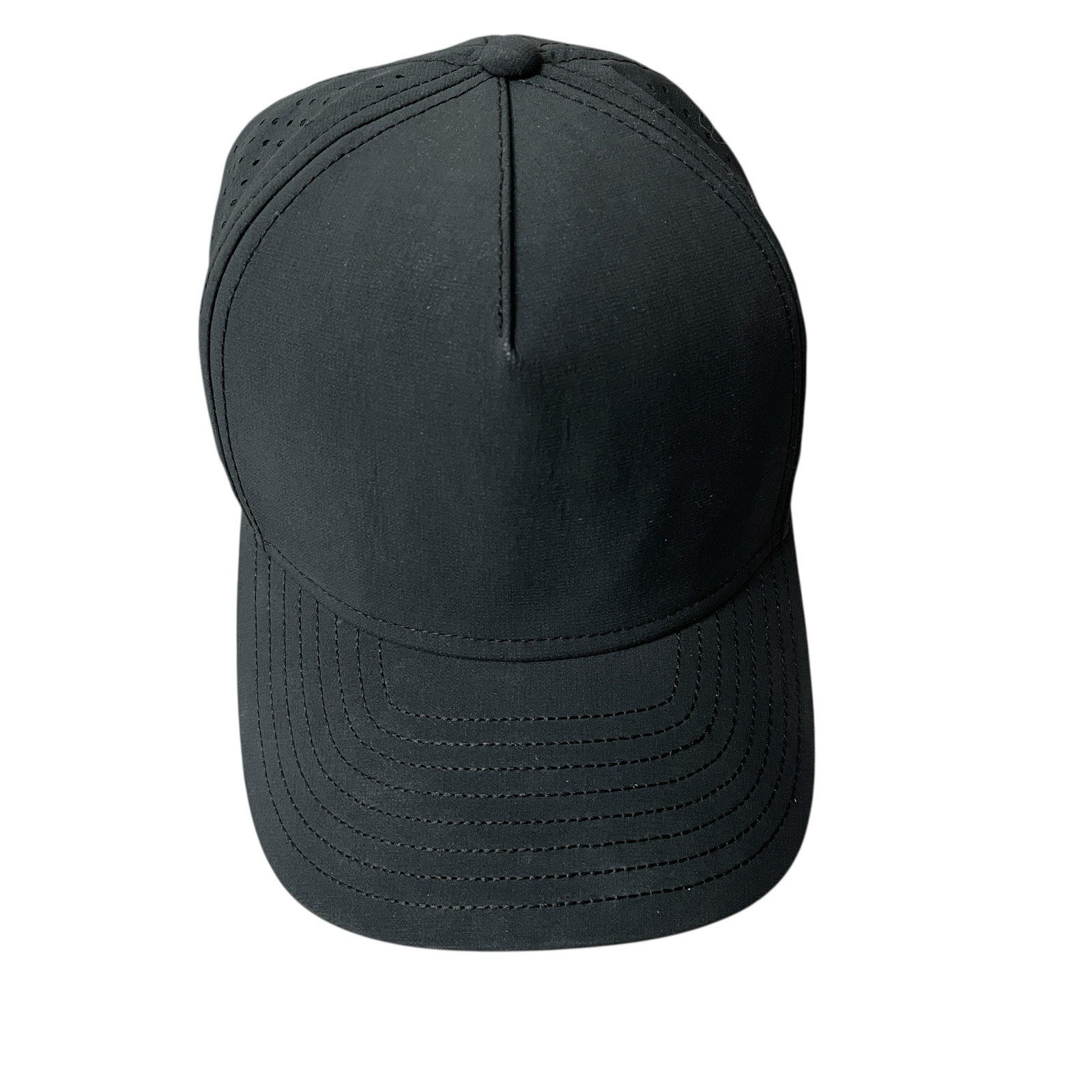 Melin Hat Hydro Odyssey Black Fitted Cap 58cm Mens Lightweight Run Jog Outdoors