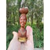 Vintage 1960s Carved Wood Lady Bust Bottle opener/muddler