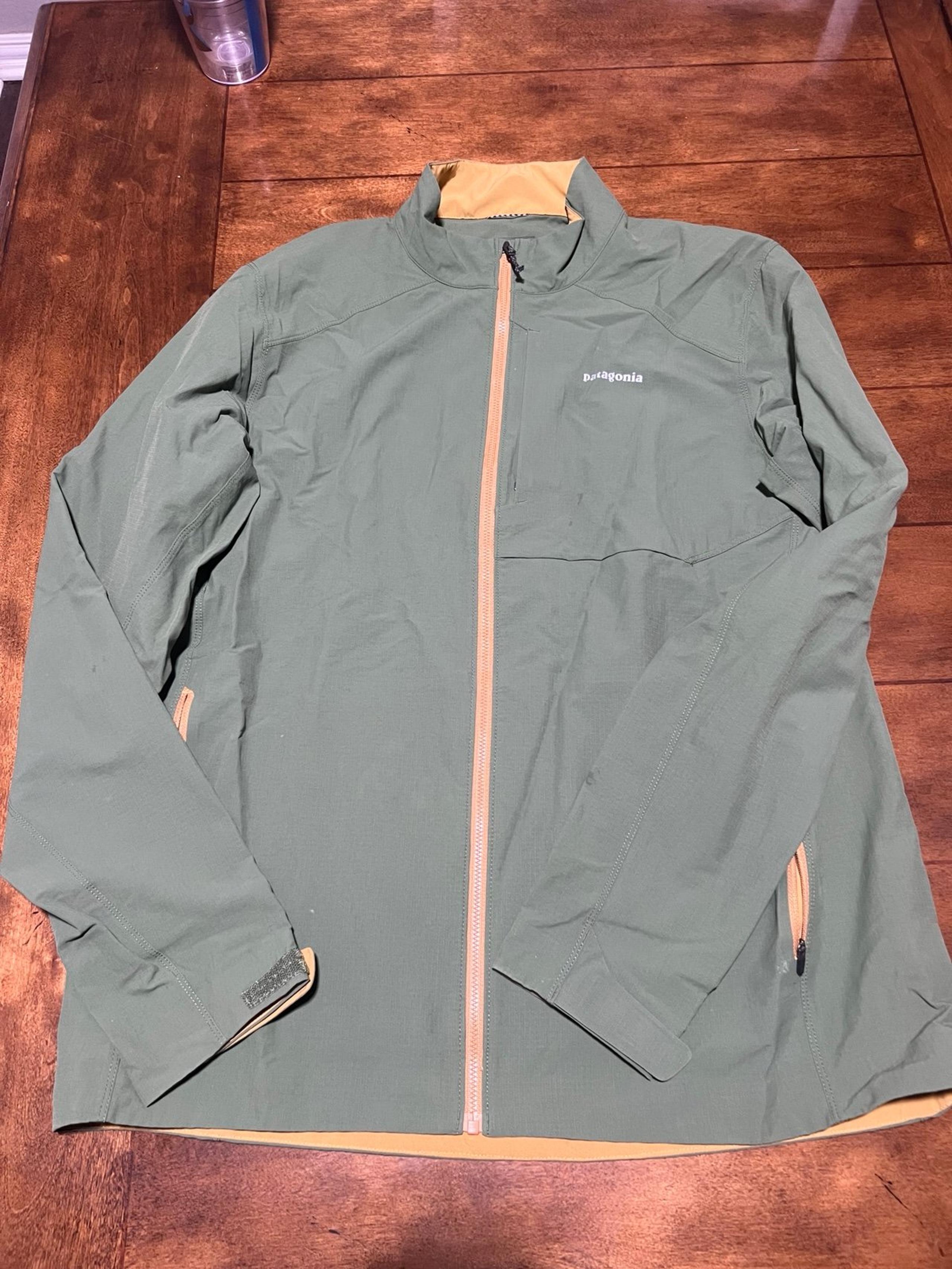 Patagonia Dirt Craft Jacket, Long Sleeve Zip Up Windbreaker, Men's large