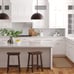(2) Dark Stained Solidwood Barstools